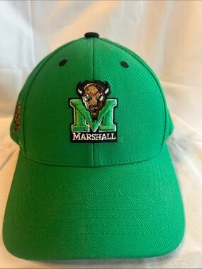 Top of the World Green Marshall Bison Logo Cap